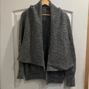 J. Crew Heather Gray Draped Cardigan